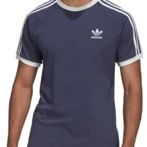 Adidas Originals Men's 3 Stripes Tee T-shirt Crew Neck Short Sleeve Navy () x4: £6.95