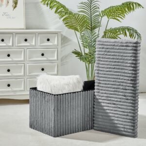 Ribbed Crushed Velevt Ottoman folding Storage box (5 boxes) x £9