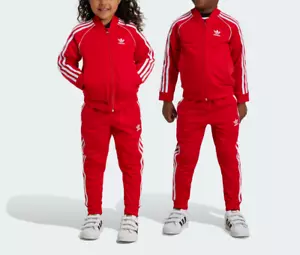 Adidas Originals Adicolor SST Junior Full Tracksuit Kids Zip Red (IX7625) x4: £14